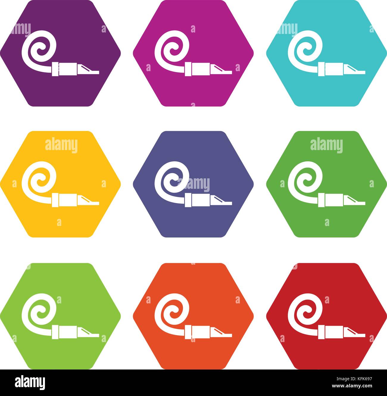Pipe tongue icon set color hexahedron Stock Vector Image & Art - Alamy