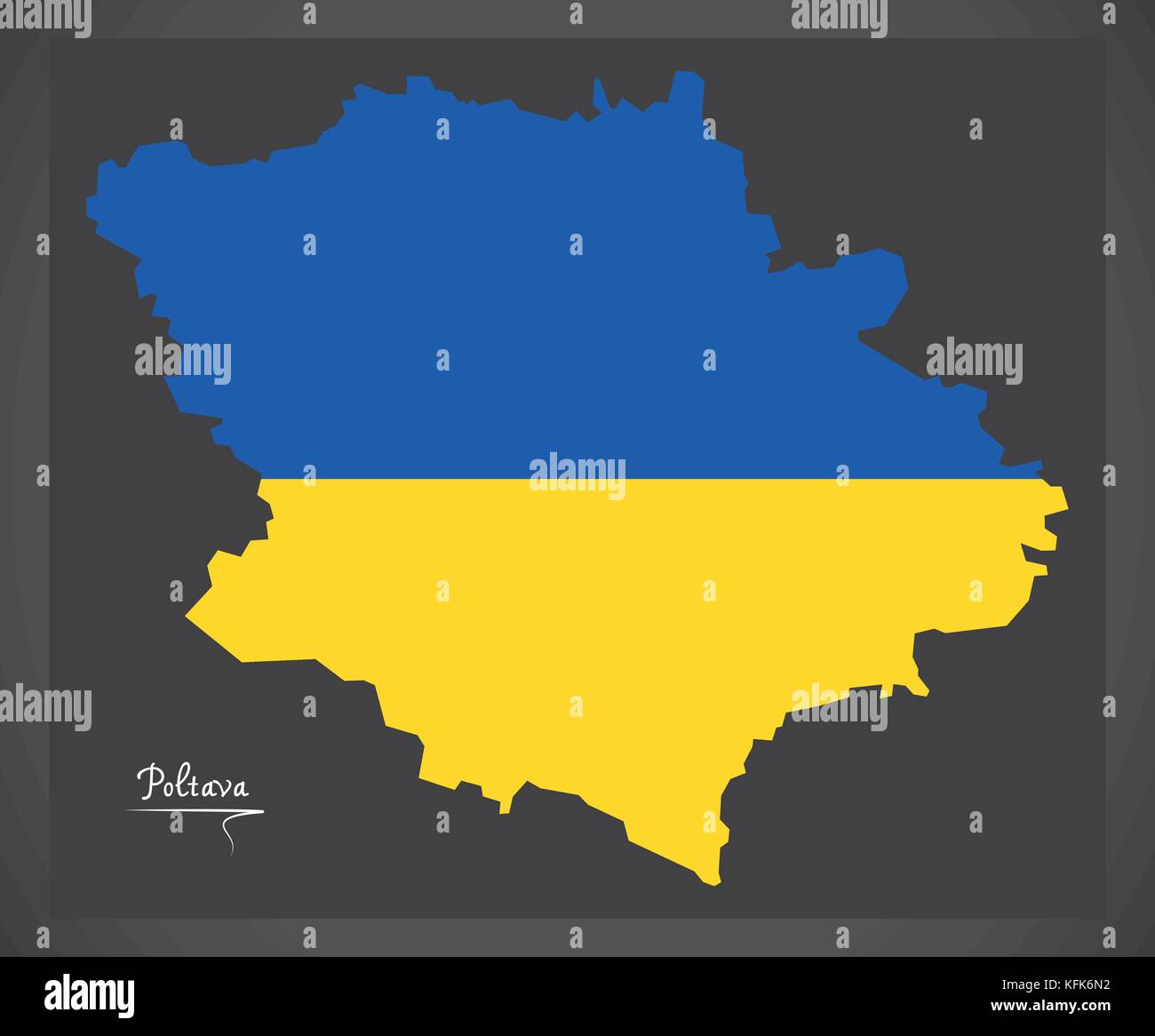 Poltava Map Stock Vector Images Alamy