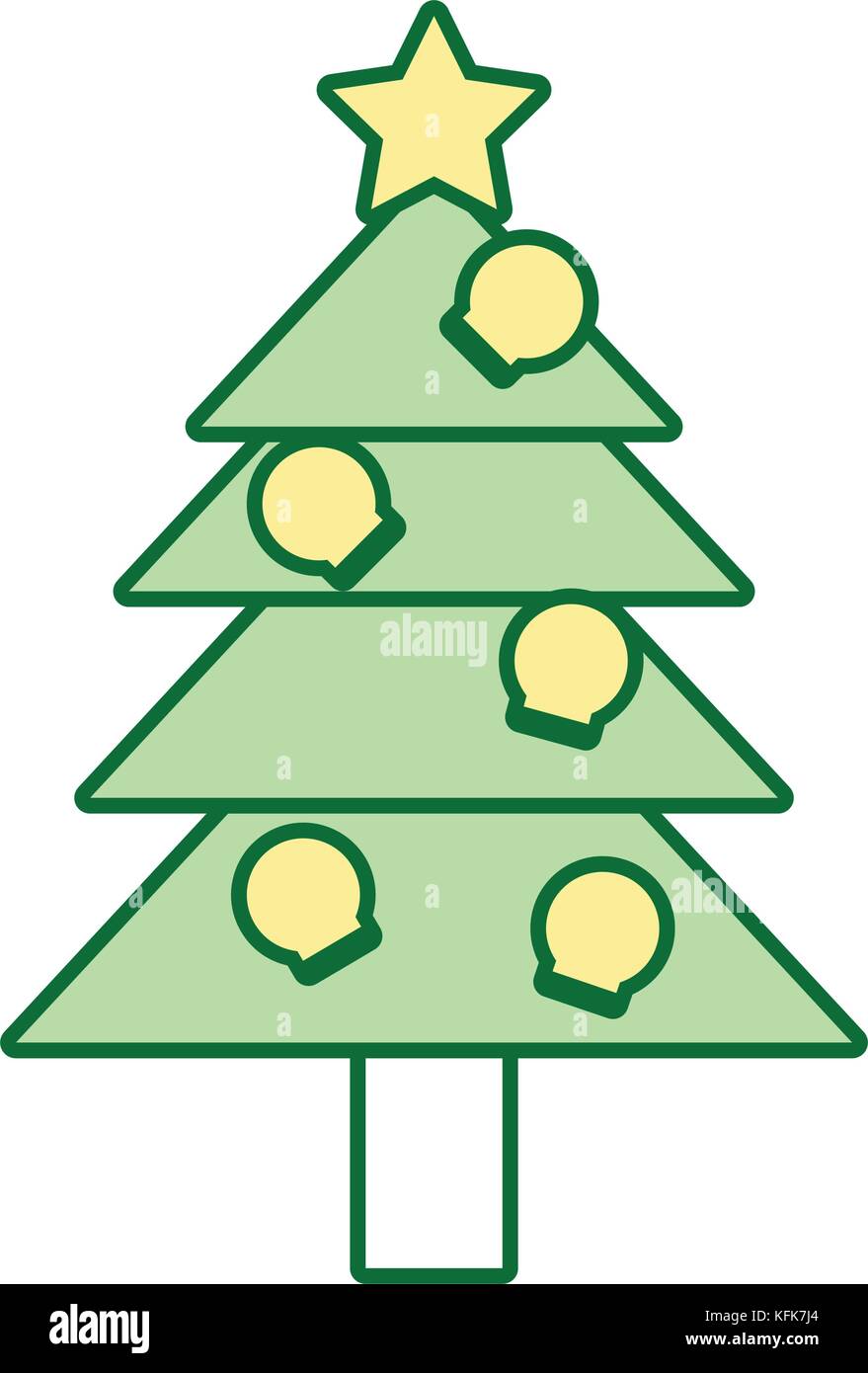 christmas tree vector illustration Stock Vector Image & Art - Alamy