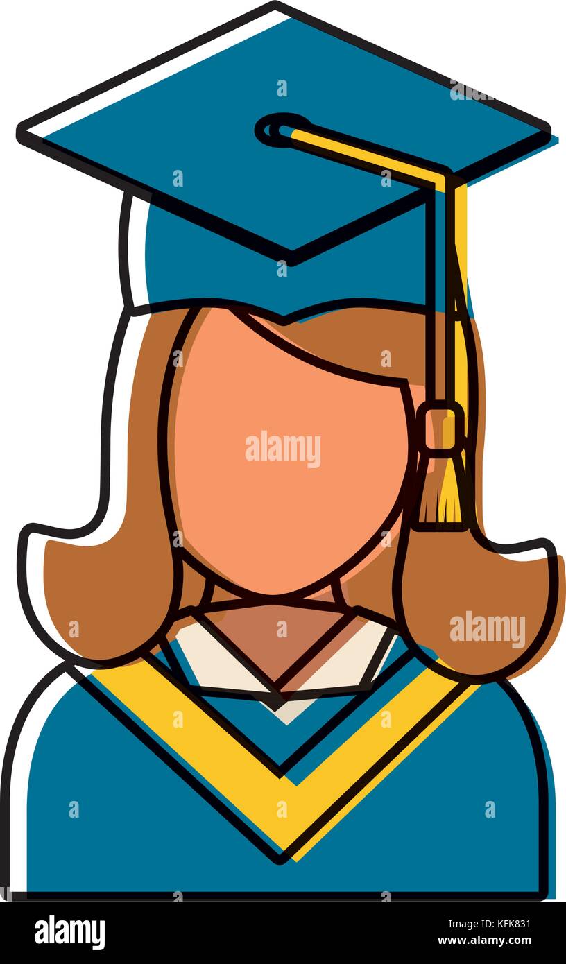 woman graduating vector illustration Stock Vector Image & Art - Alamy