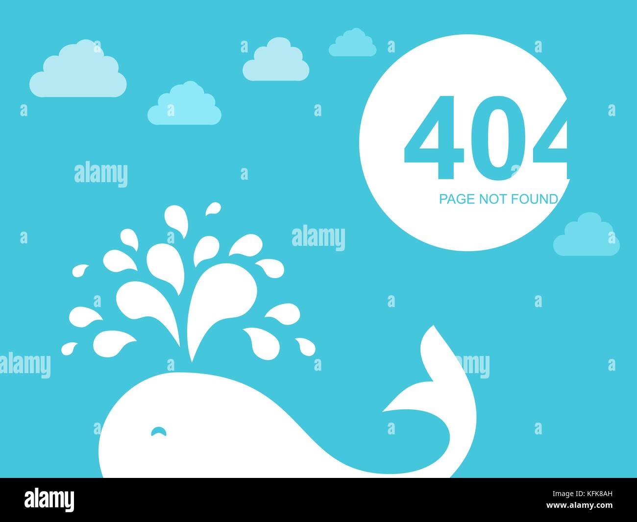 404 Error Page. Illustration for Website Error Page.  Stock Vector