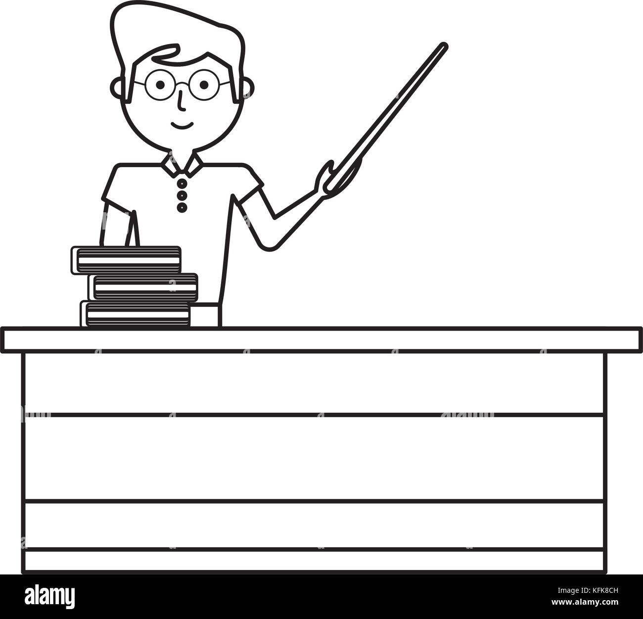 School teacher desk objects Stock Vector Images - Alamy