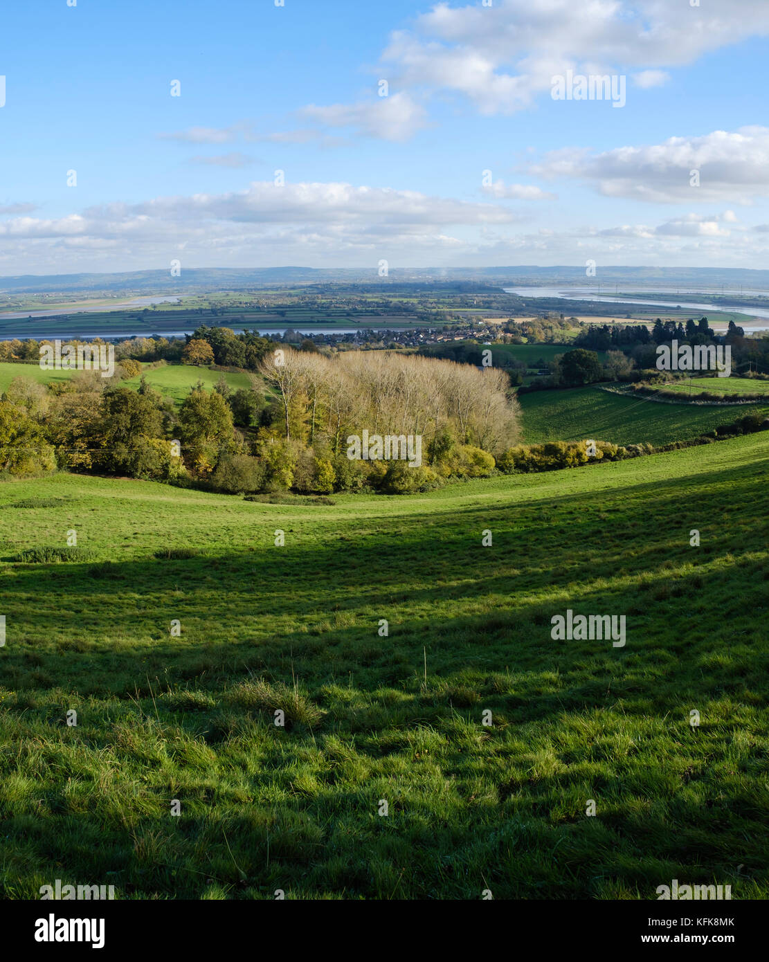 View of River Severn from above Newnham, Gloucestershire, England UK Stock Photo