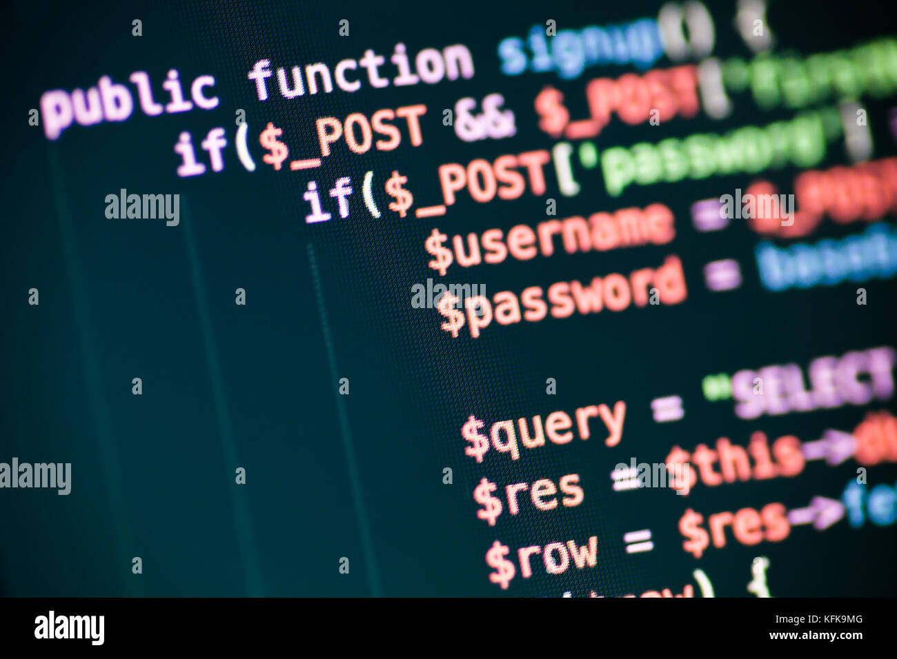 Computer code on the screen Stock Photo - Alamy