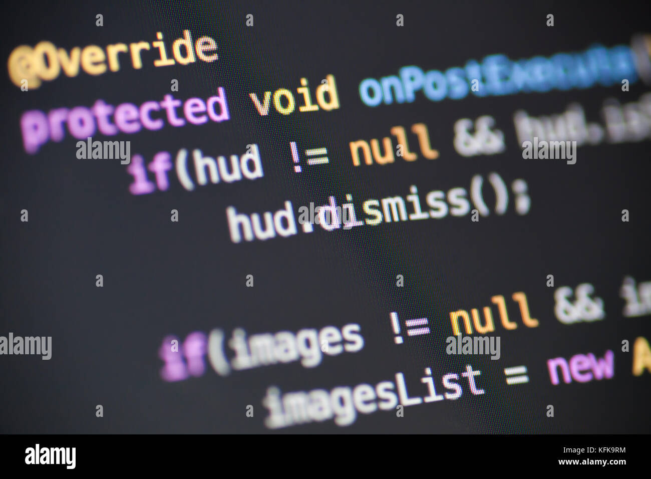 Computer code on the screen Stock Photo - Alamy
