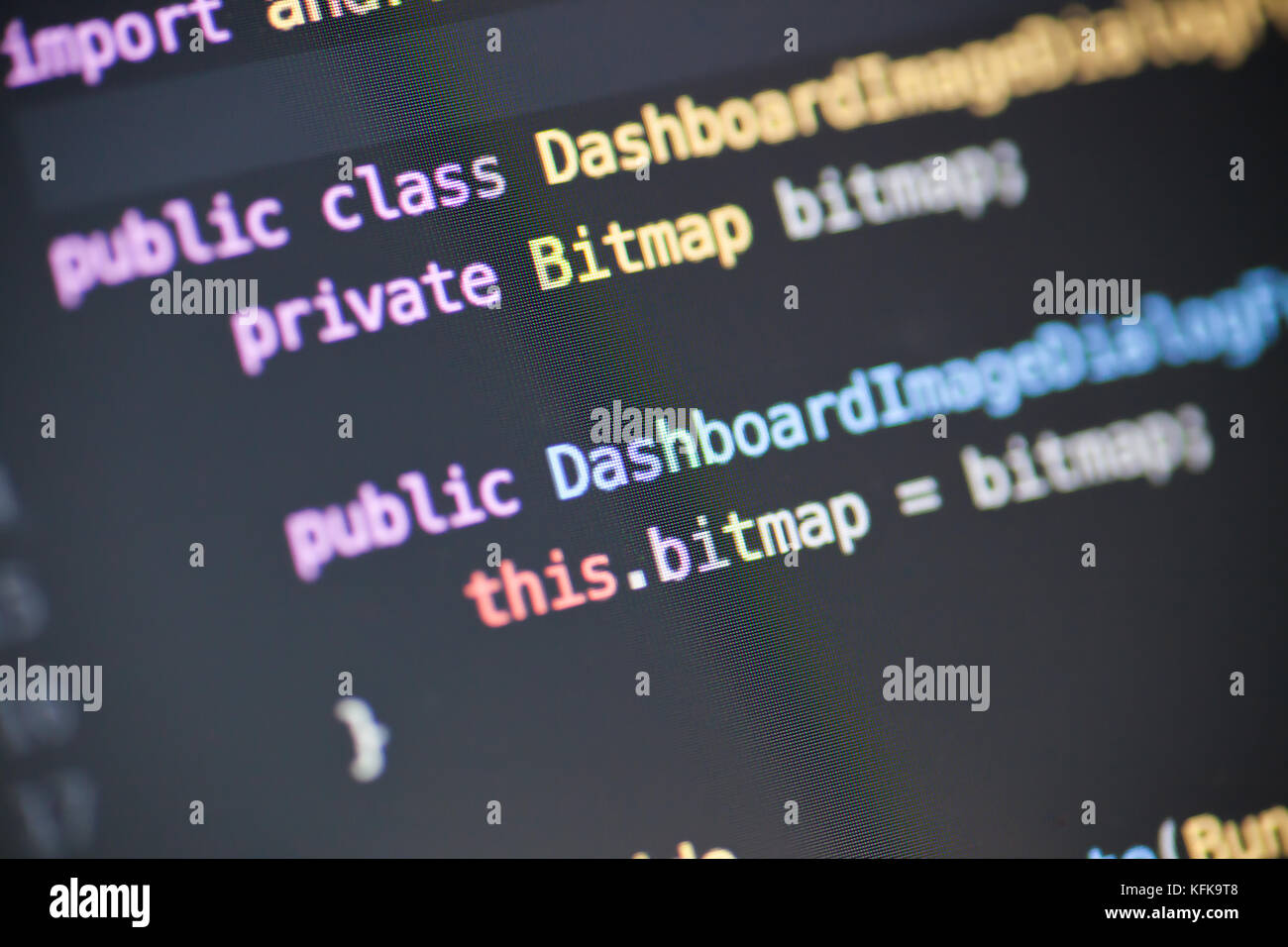 Computer code on the screen Stock Photo - Alamy