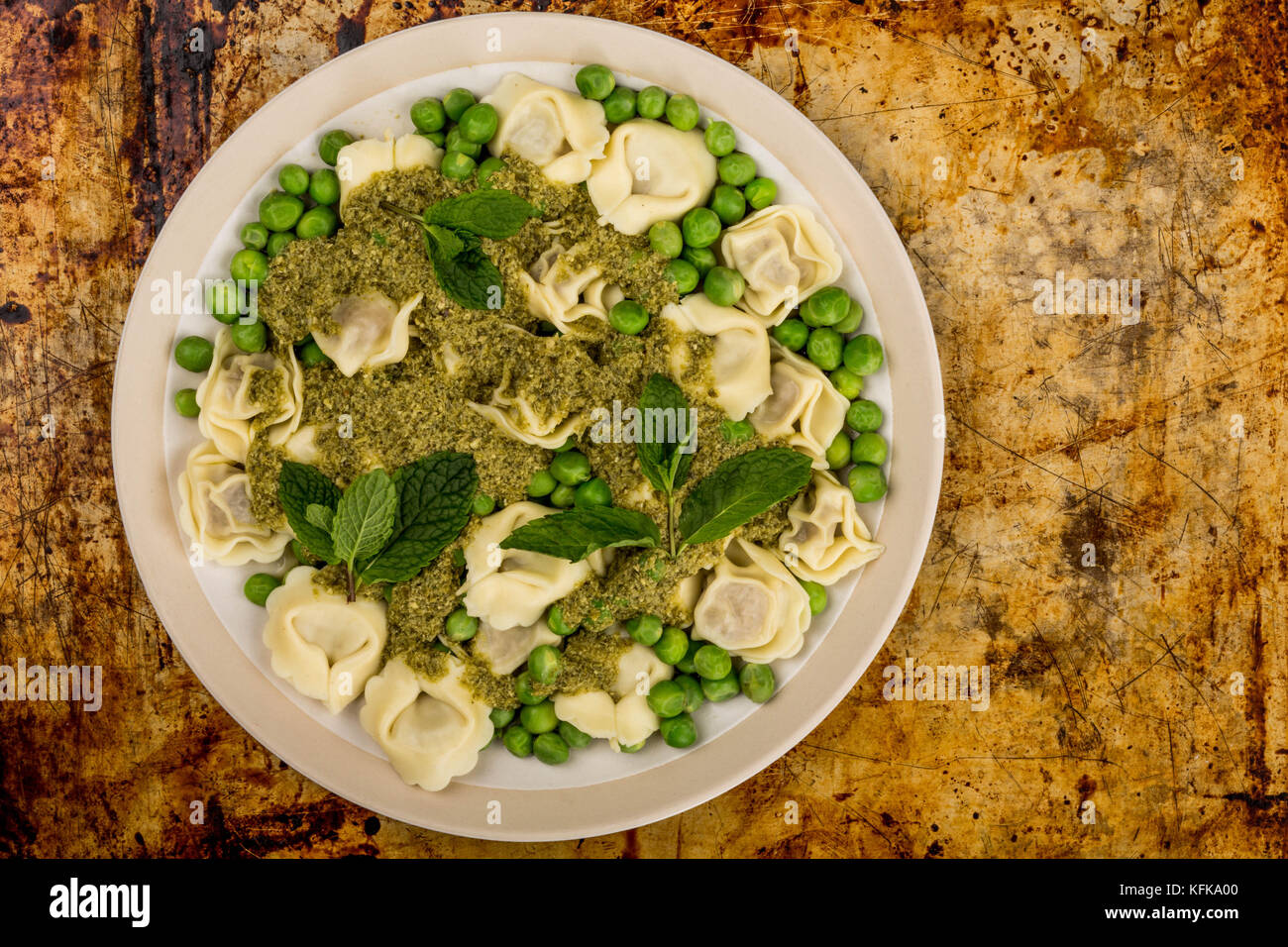 Italian Style Ravioloni Porcini and Truffle Pasta Ravioli On A