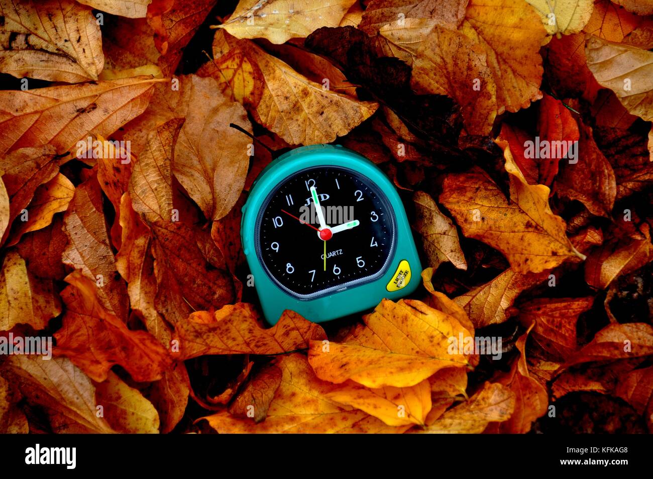 End of summer time, shift, clock, change Stock Photo Alamy