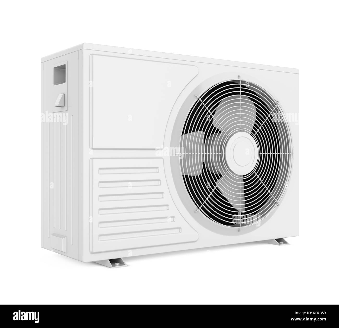 Air Conditioner Outdoor Unit Isolated Stock Photo