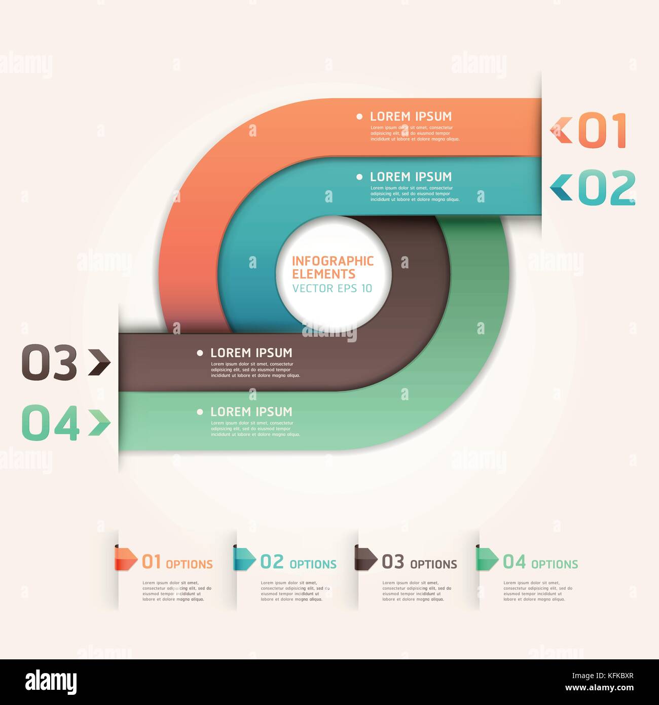 infographics template. Can be used for workflow layout, diagram, number options, web design and timeline. Stock Vector