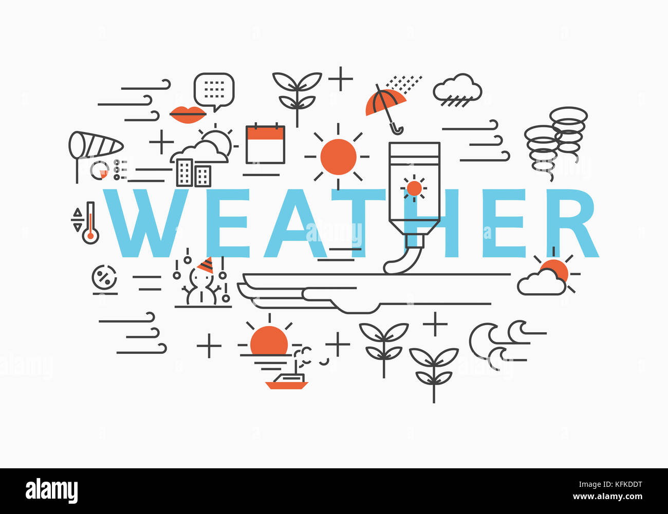 Weather Informative Pictures Infographic illustration related to WEATHER Stock Photo - Alamy