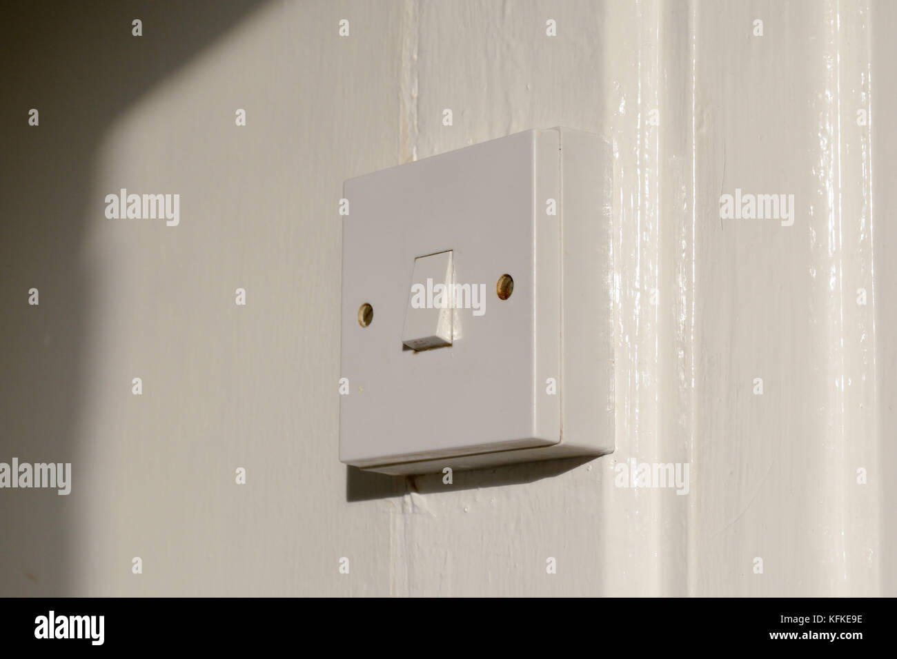 Light Switch Inside House With Door Frame Stock Photo Alamy