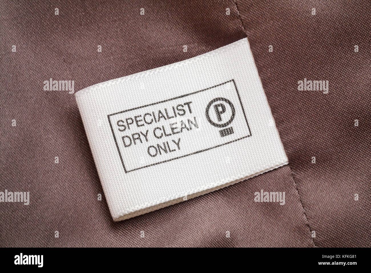 Dry clean only label hi-res stock photography and images - Alamy