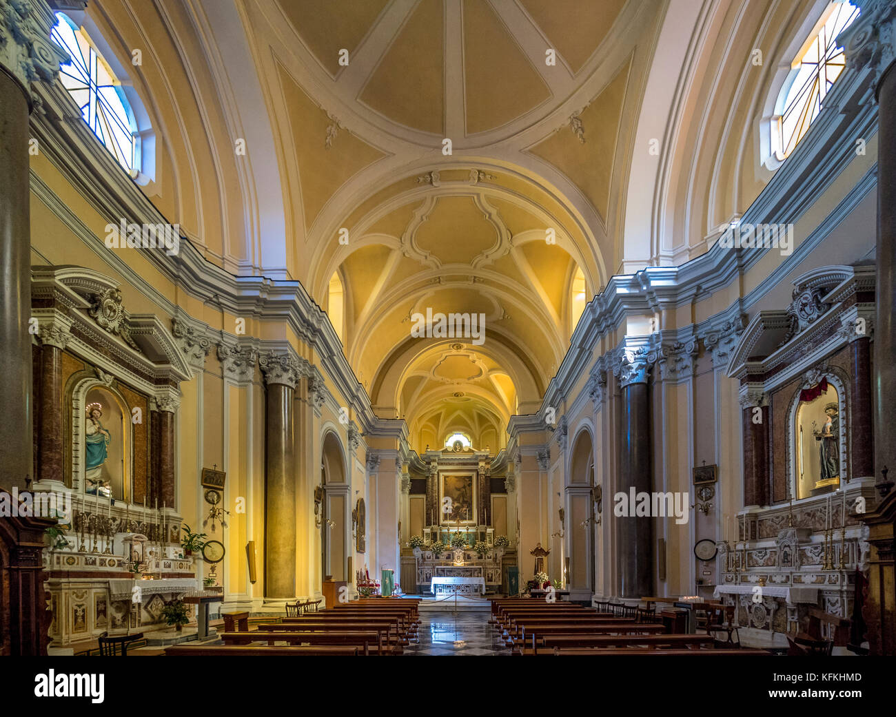 Interior of Convento San Francesco, Sorrento, Italy.   Convento San Francesco, Sorrento, Italy. Stock Photo