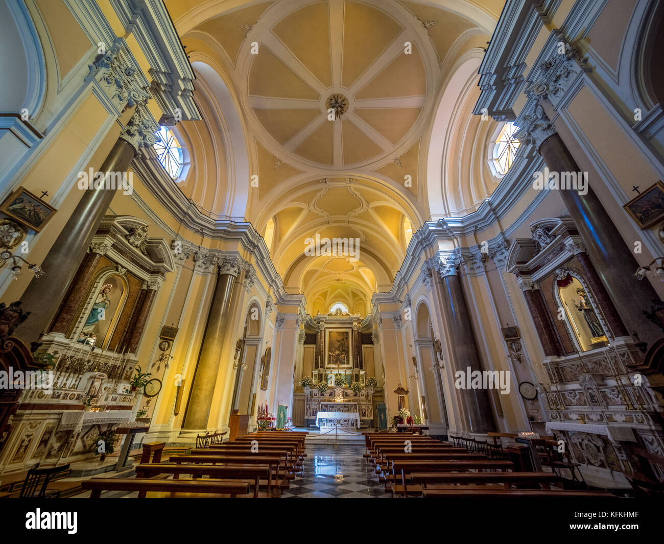 Interior of Convento San Francesco, Sorrento, Italy.   Convento San Francesco, Sorrento, Italy. Stock Photo