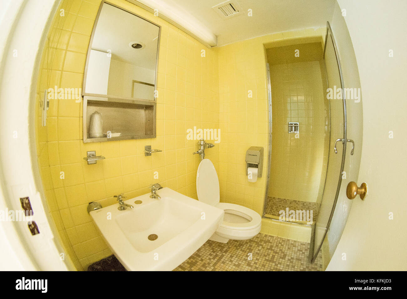 Ensuite bathroom at the West Side Ymca, New York City, United States