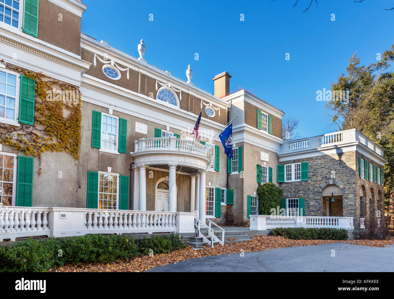 Springwood, the former home of Franklin D Roosevelt, Franklin D. Roosevelt National Historic Site, Hyde Park, New York State, USA Stock Photo