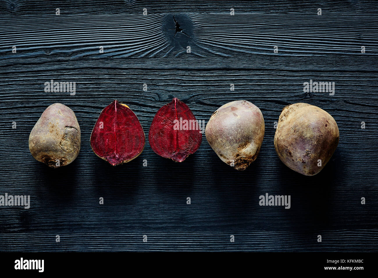 a bunch of beetroot inside outside colorful foods Stock Photo - Alamy