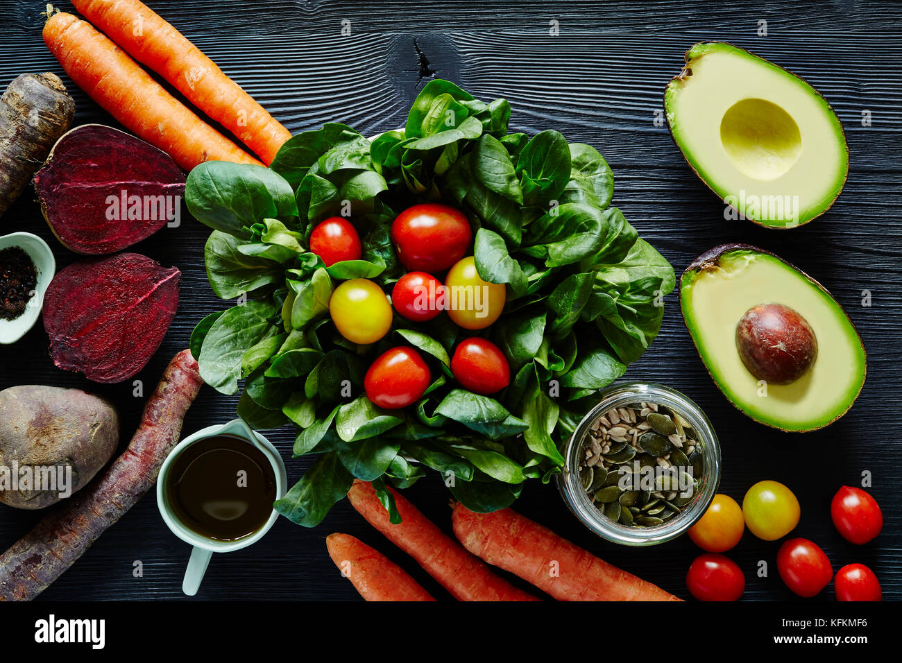 raw lifestyle fresh organic salad Stock Photo