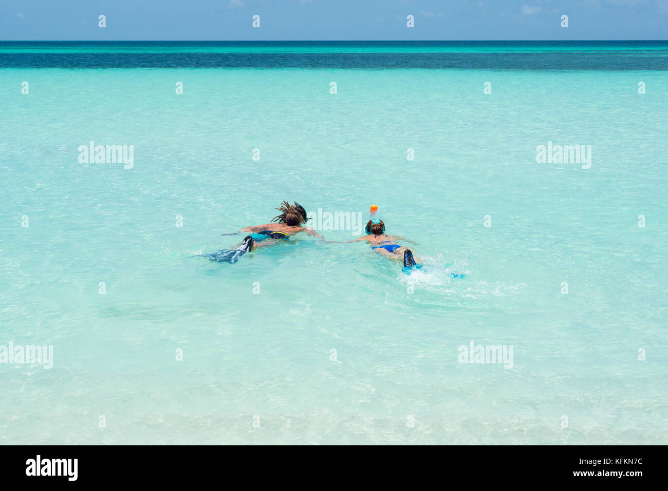 Snorkelling, Maldives Stock Photo