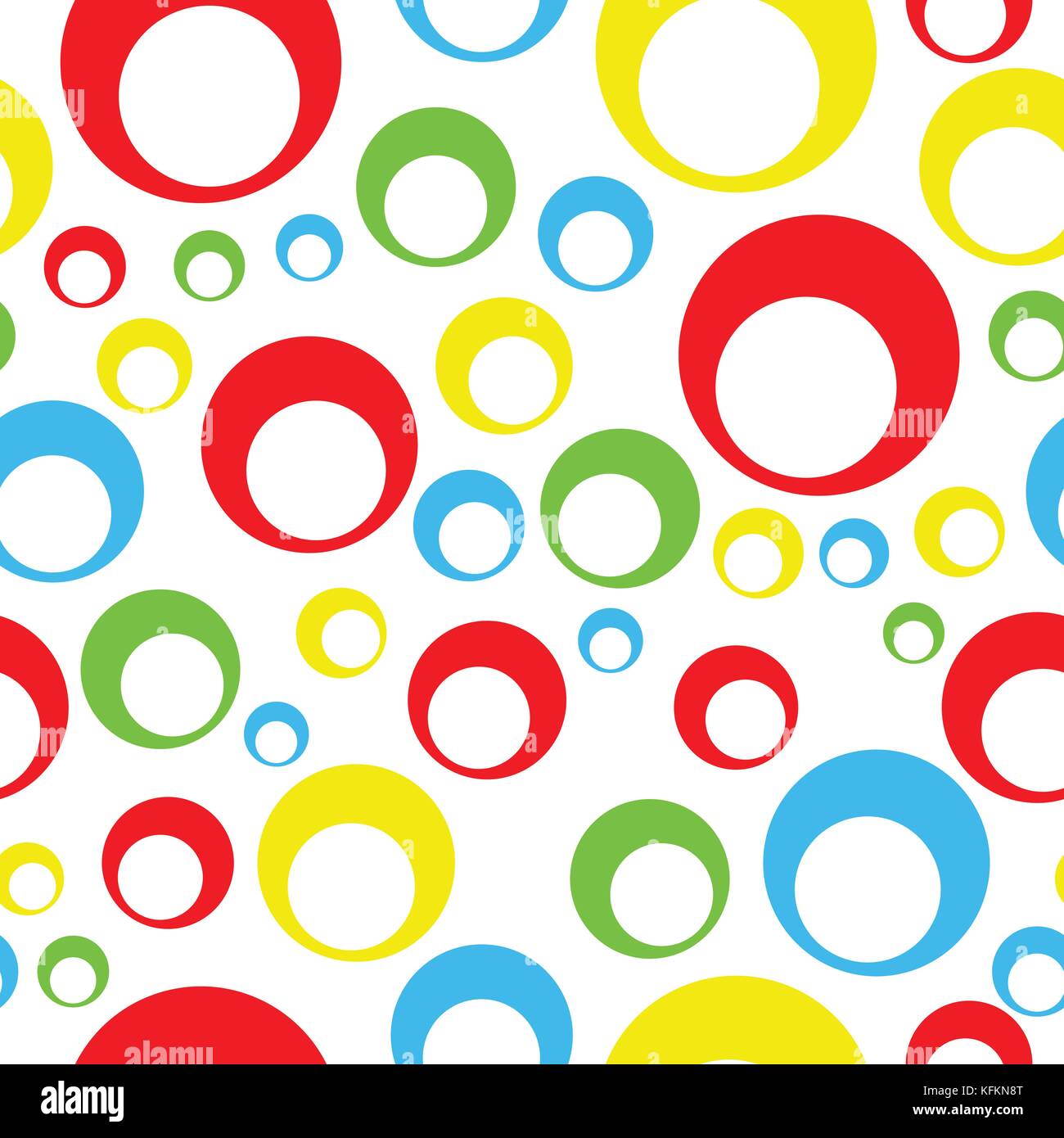 seamless tileable pattern with circles in multiple colors Stock Vector ...