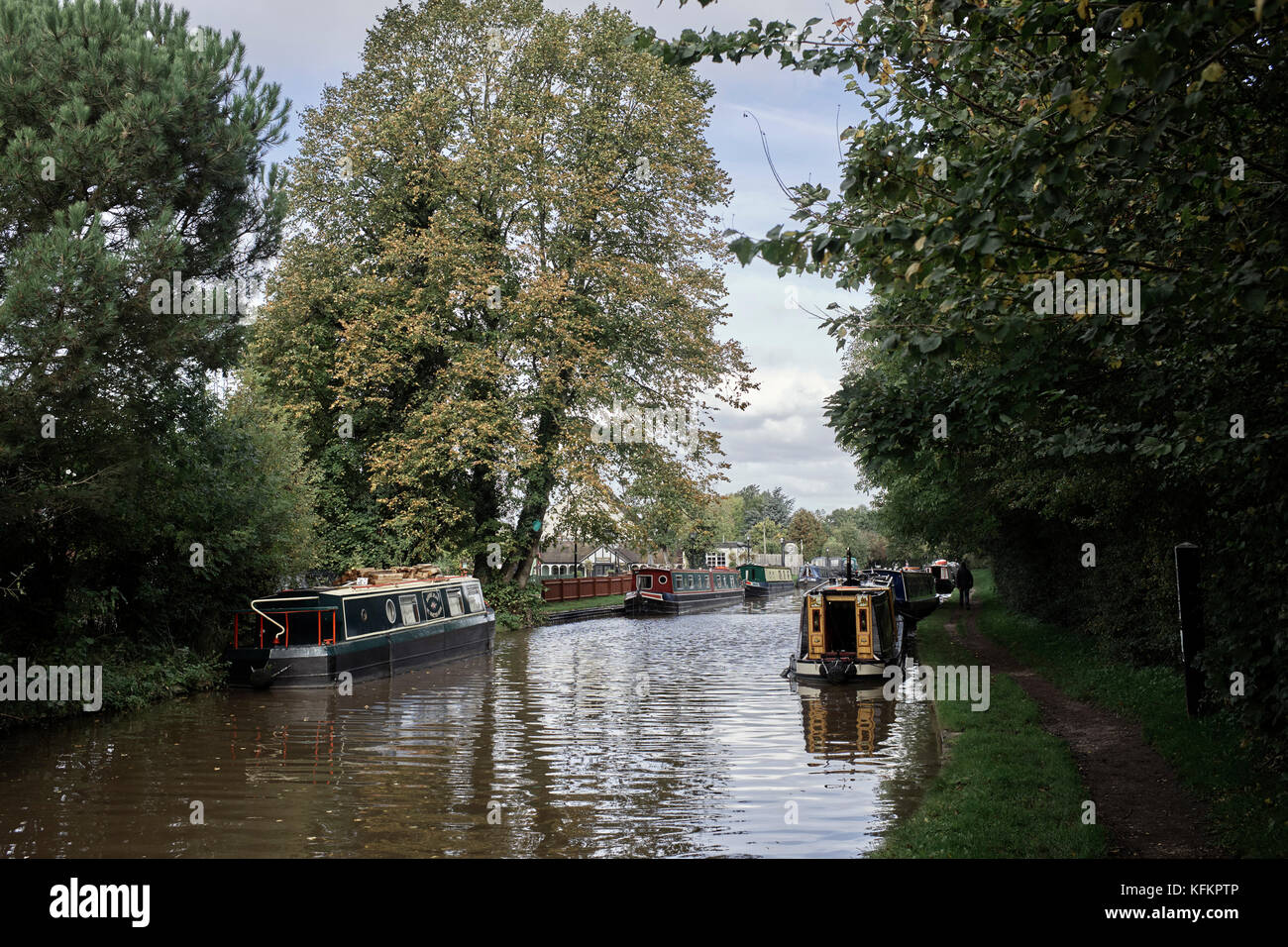 Narrowboats at Barbridge Inn near Nantwich Stock Photo