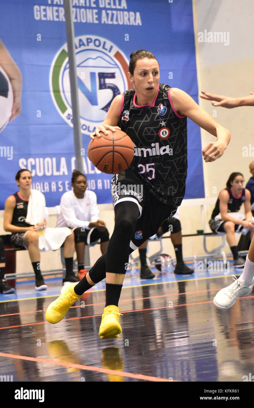 Cercola, Italy. 29th Oct, 2017. Schio's pivot Laura Macchi in action during  the championship Italian Series A women's basketball regular season's Saces  Mapei Givova Napoli versus Famila Wuber Schio. Match ends 59-64