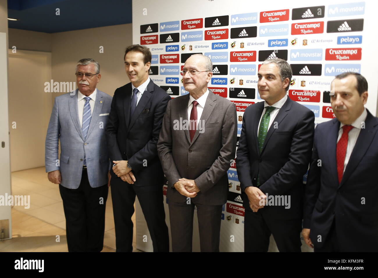 National football coach of Spain, Julen Lopetegui during the presentation of the game against Costa Rica on November 11 in the stadium of la Rosaleda. 30/10/2017 Credit: Gtres Información más Comuniación on line, S.L./Alamy Live News Stock Photo