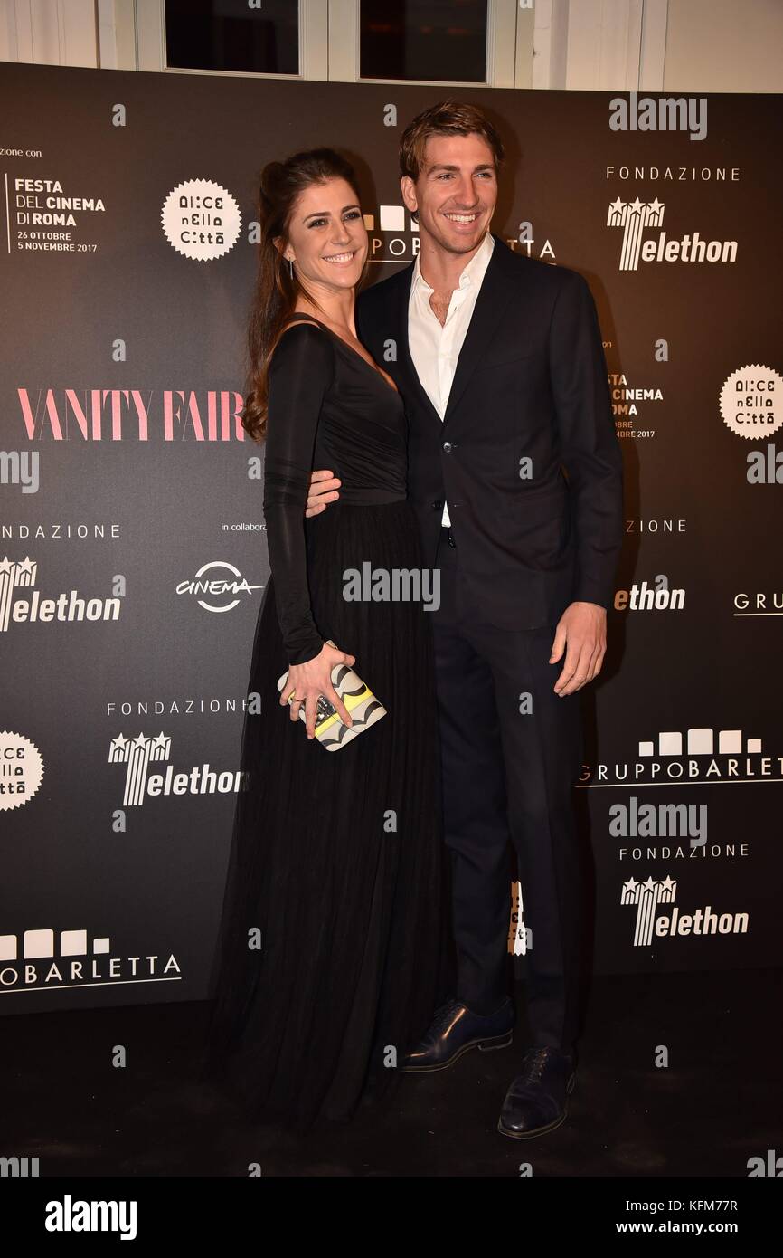 Rome, Villa Miani Gala Dinner Telethon, In the picture: Alan Cappelli  Francesca Valtorta Stock Photo - Alamy