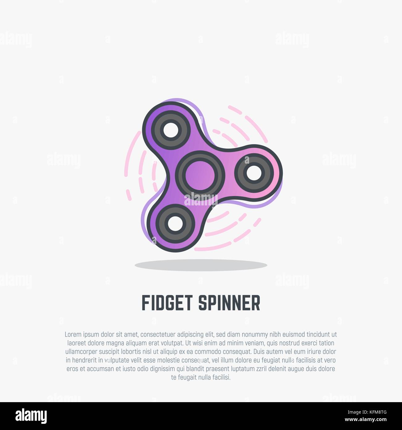 Fidget spinning spinner Stock Vector