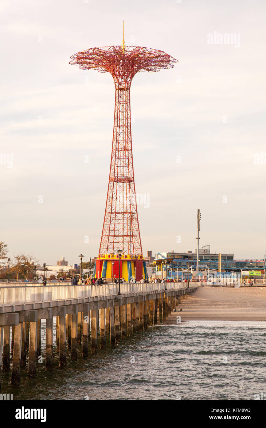 Parachute jump tower, Coney island, Brooklyn, New York, United States
