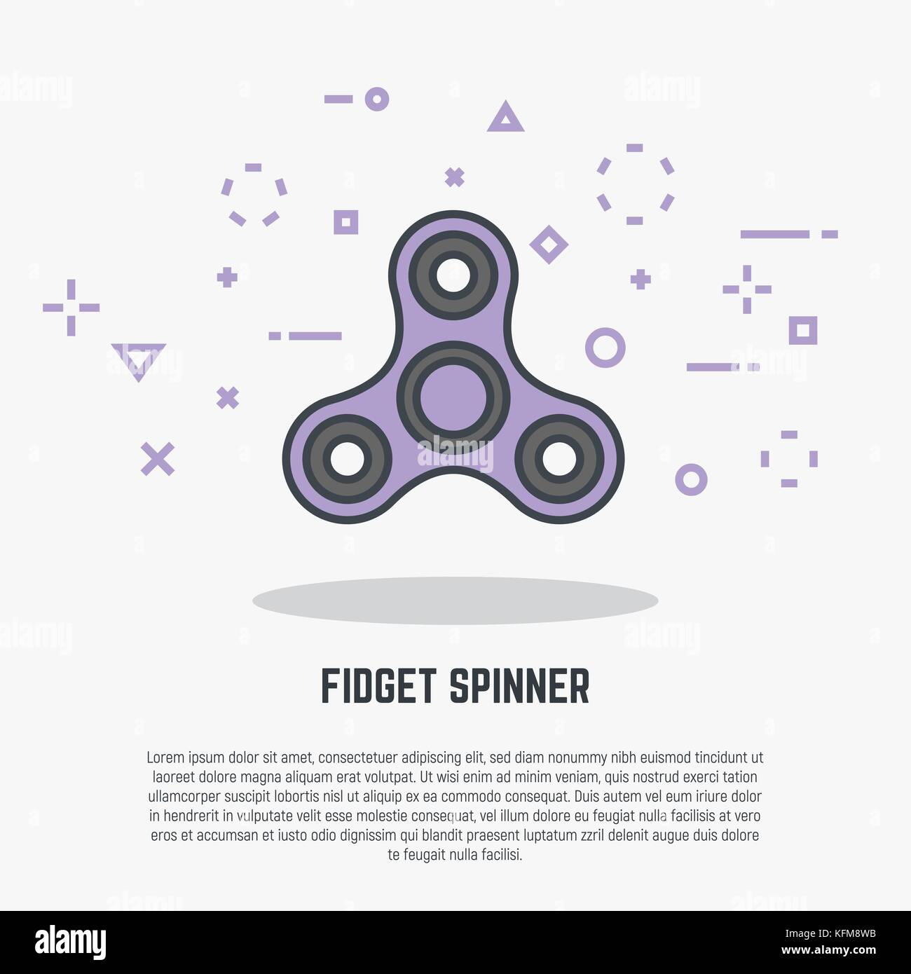 Fidget spinner illustration Stock Vector