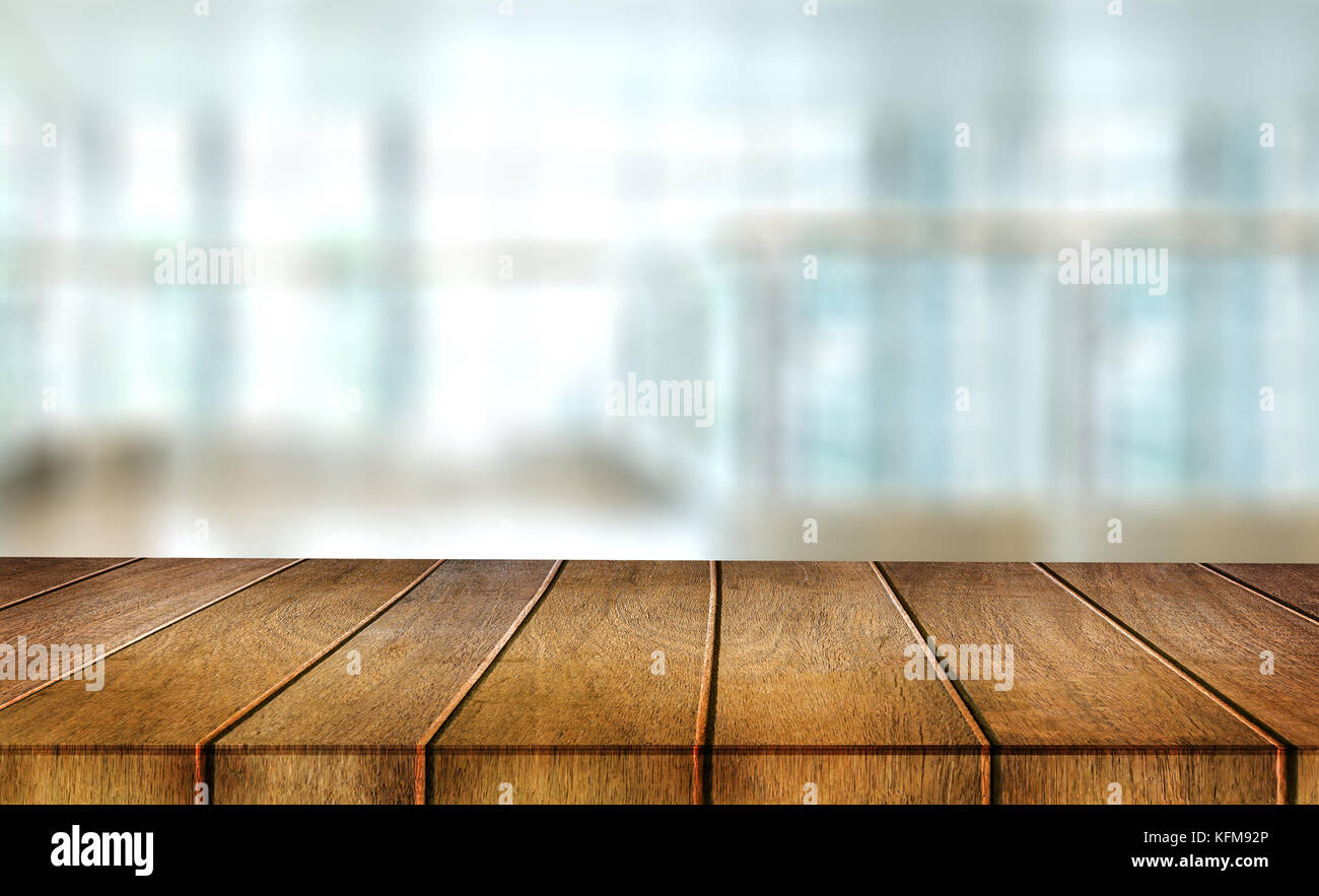 can used for display your products on Empty wooden table blurred ...
