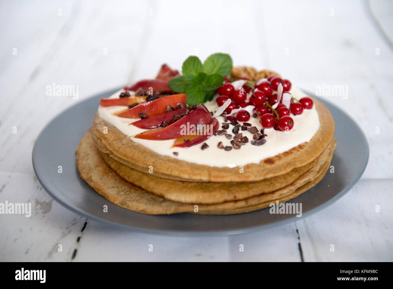 delicious pancakes Stock Photo