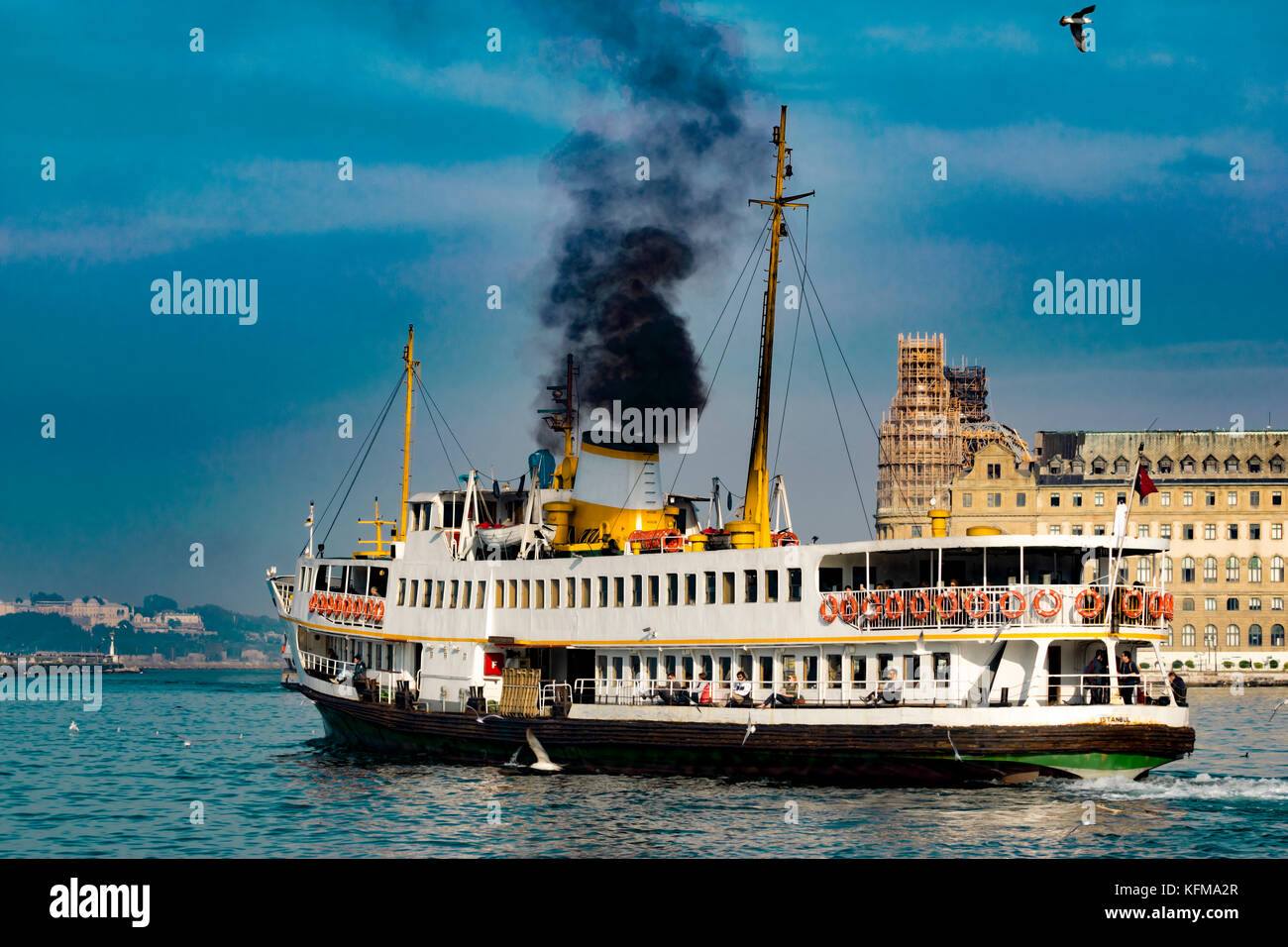 Black Smoke Ferry Stock Photo - Alamy
