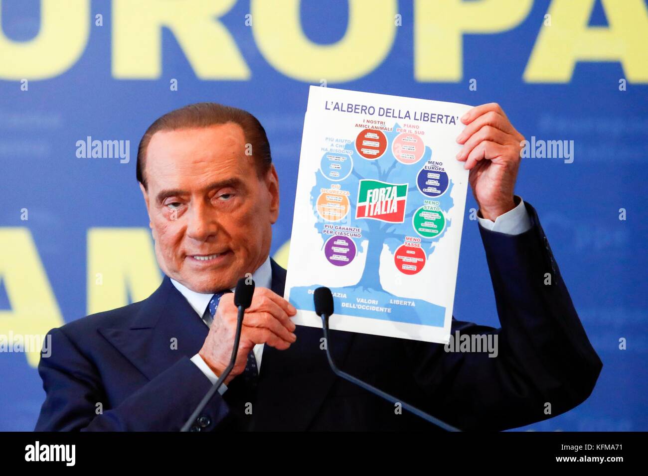 Silvio Berlusconi in Convention organizated by EPP European People Party in Fiuggi Italy, 17/09/2017    Credit © Remo Casilli/Sintesi/Alamy Stock Phot Stock Photo