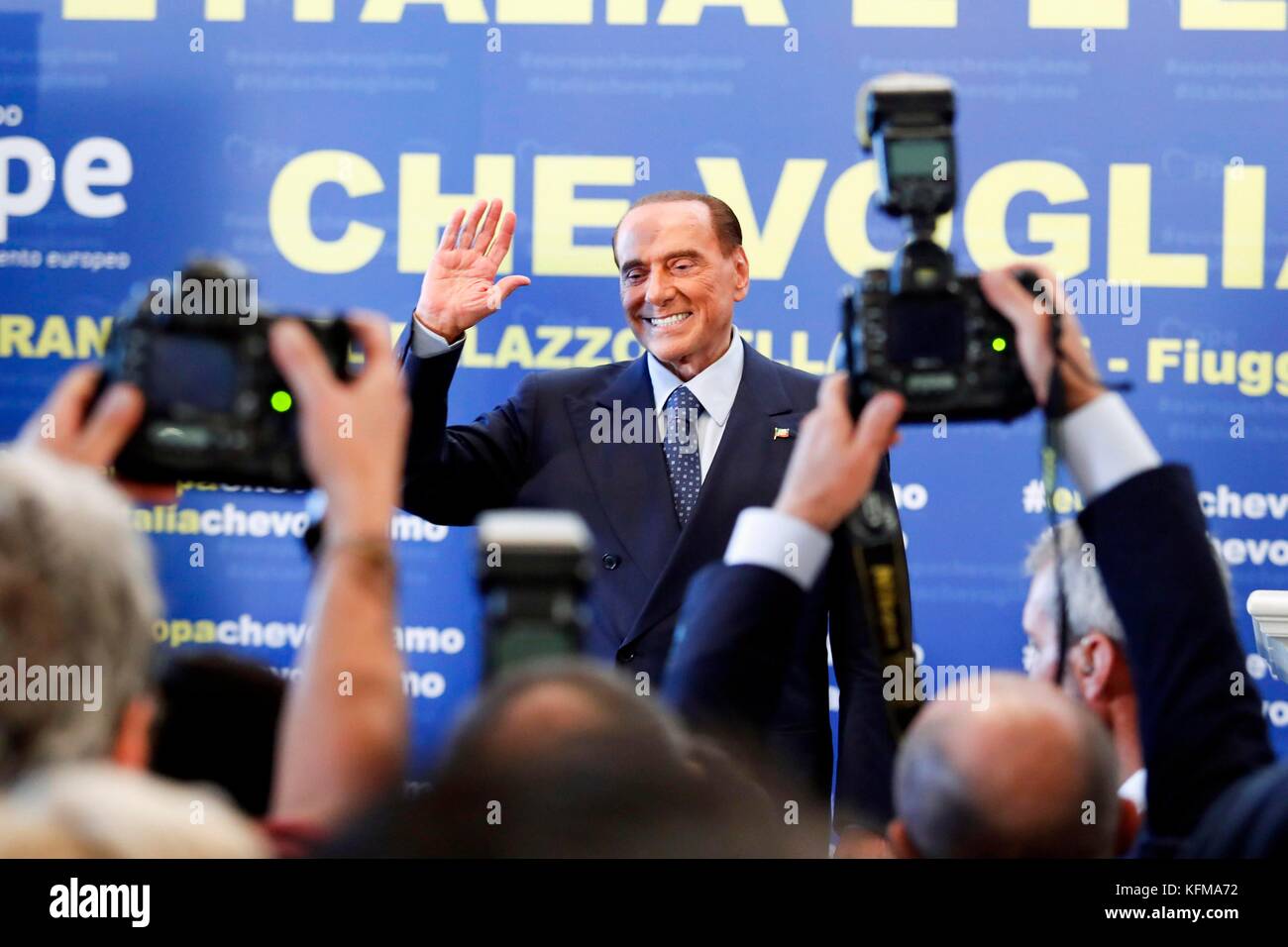 Silvio Berlusconi in Convention organizated by EPP European People Party in Fiuggi Italy, 17/09/2017    Credit © Remo Casilli/Sintesi/Alamy Stock Phot Stock Photo