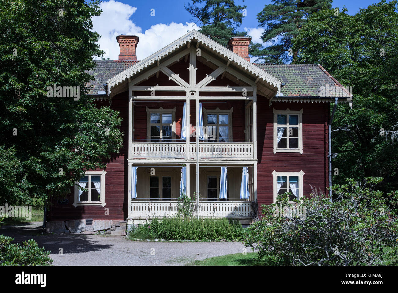 Knuttimmerhus / Timber house Stock Photo