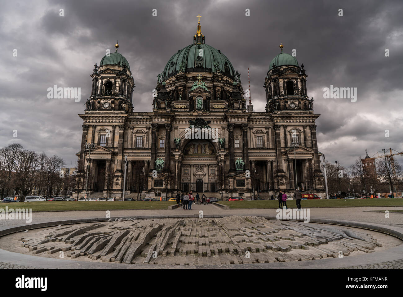 Berlin Cathedral - Berliner Dom- is the short name for the Evangelical Supreme Parish and Collegiate Church. The current building was finished in 1905 Stock Photo