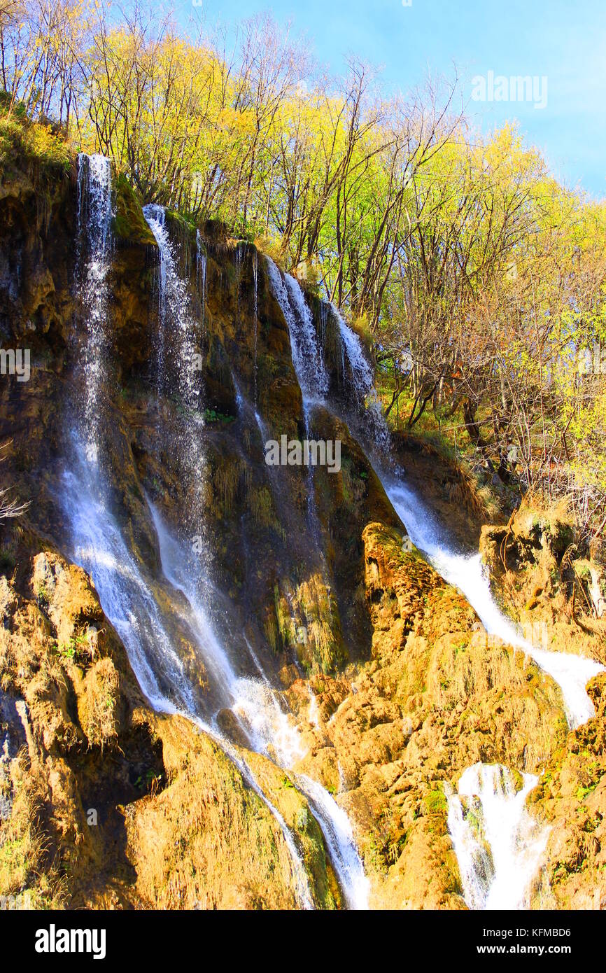 Waterfalls, Pltivice lakes, National park, Croatia Stock Photo
