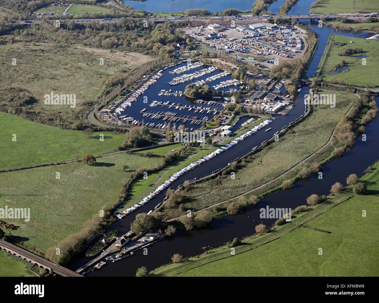 aerial view of Sawley Marina, near Nottingham, UK Stock Photo Alamy