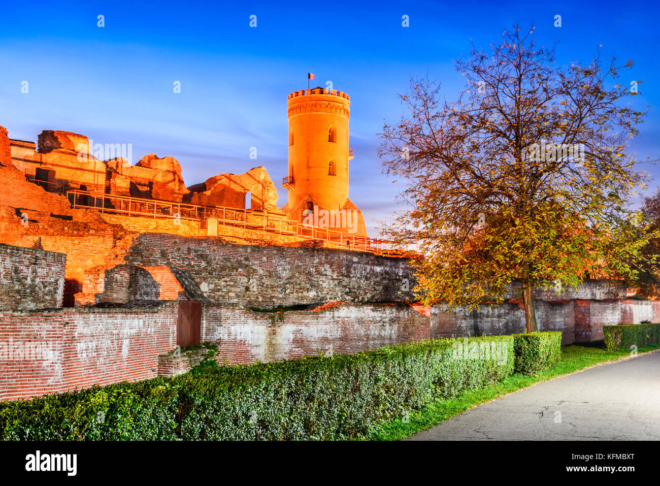 Targoviste, Romania - Chindia Tower, former Wallachia kingdom capital city, Dracula city. Stock Photo