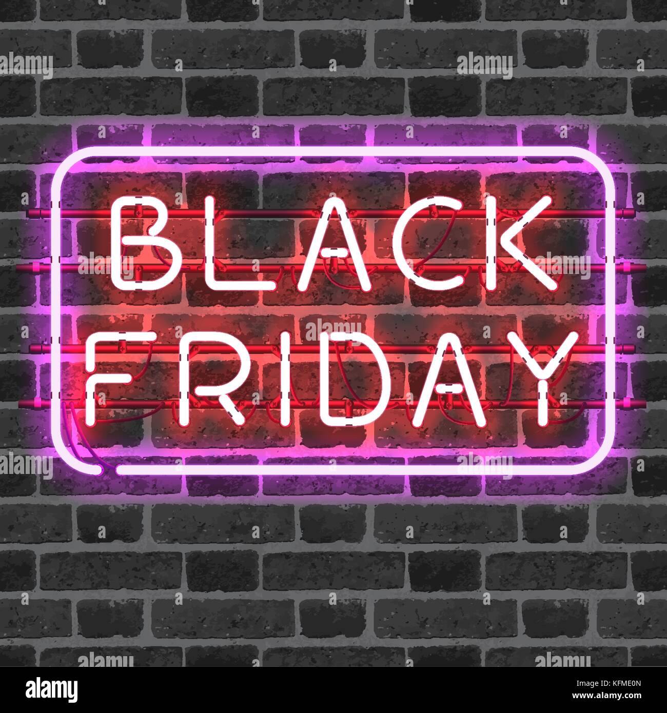 BLACK FRIDAY neon sign in frame Stock Vector Image & Art Alamy