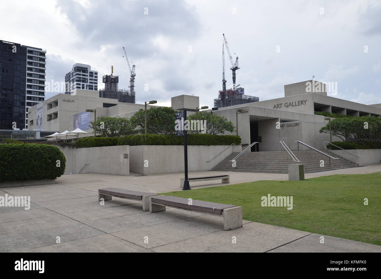 The Queensland Art Gallery and Museum on South Bank in Brisbane, Queensland Stock Photo