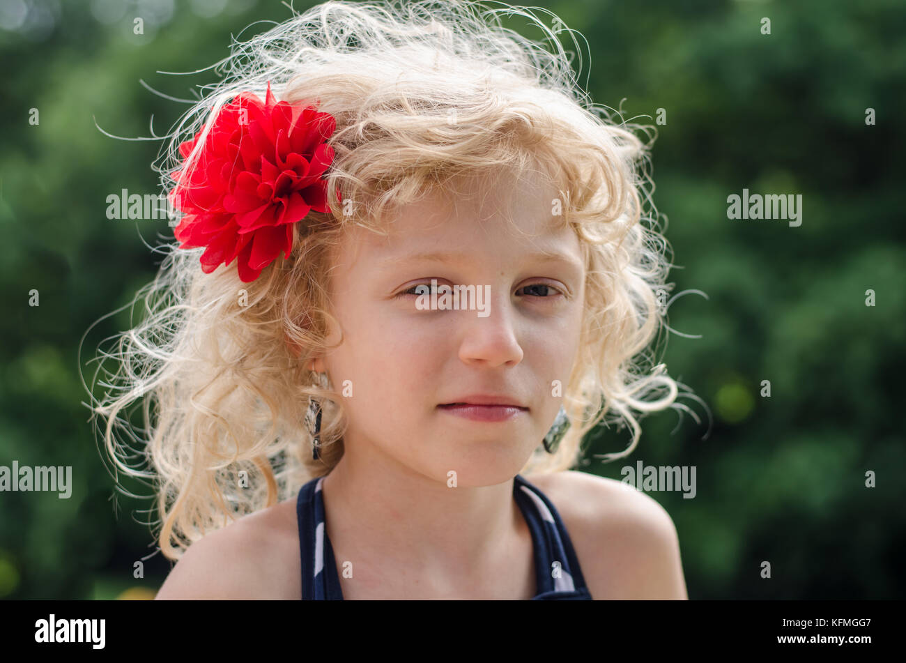 portrait of lovely blond caucasian girl Stock Photo - Alamy