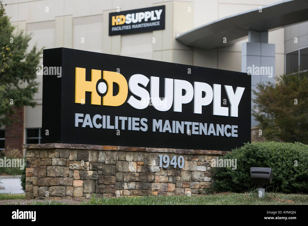 A logo sign outside of a facility occupied by HD Supply Facilities Maintenance in Marietta, Georgia on October 7, 2017. Stock Photo