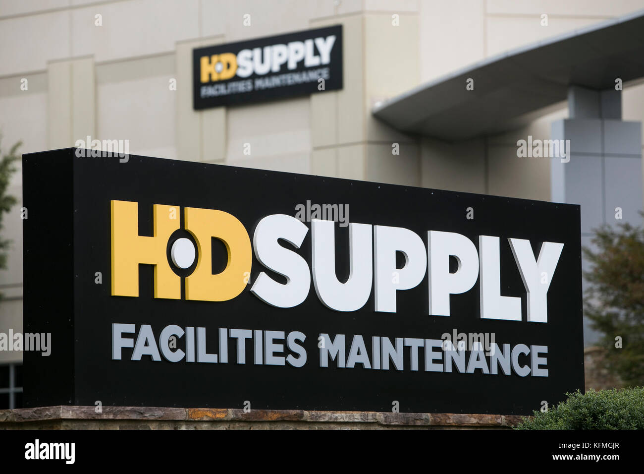 A logo sign outside of a facility occupied by HD Supply Facilities Maintenance in Marietta, Georgia on October 7, 2017. Stock Photo