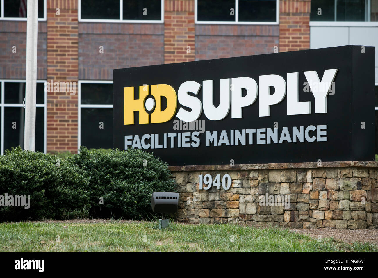 A logo sign outside of a facility occupied by HD Supply Facilities Maintenance in Marietta, Georgia on October 7, 2017. Stock Photo