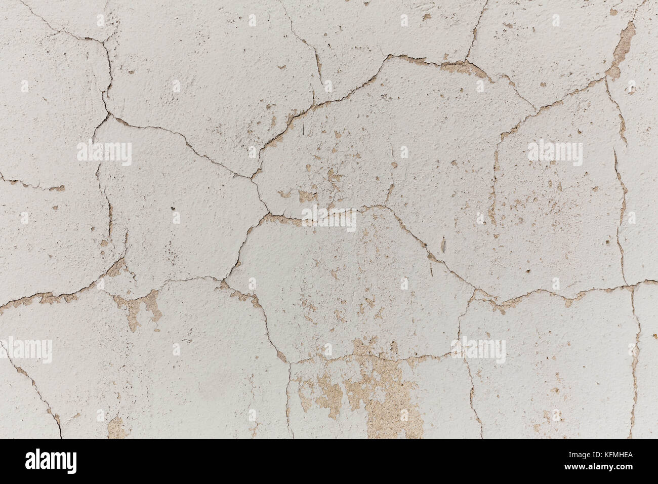Cracked Walls Of The Building And Flaky Paint Stock Photo 164565922