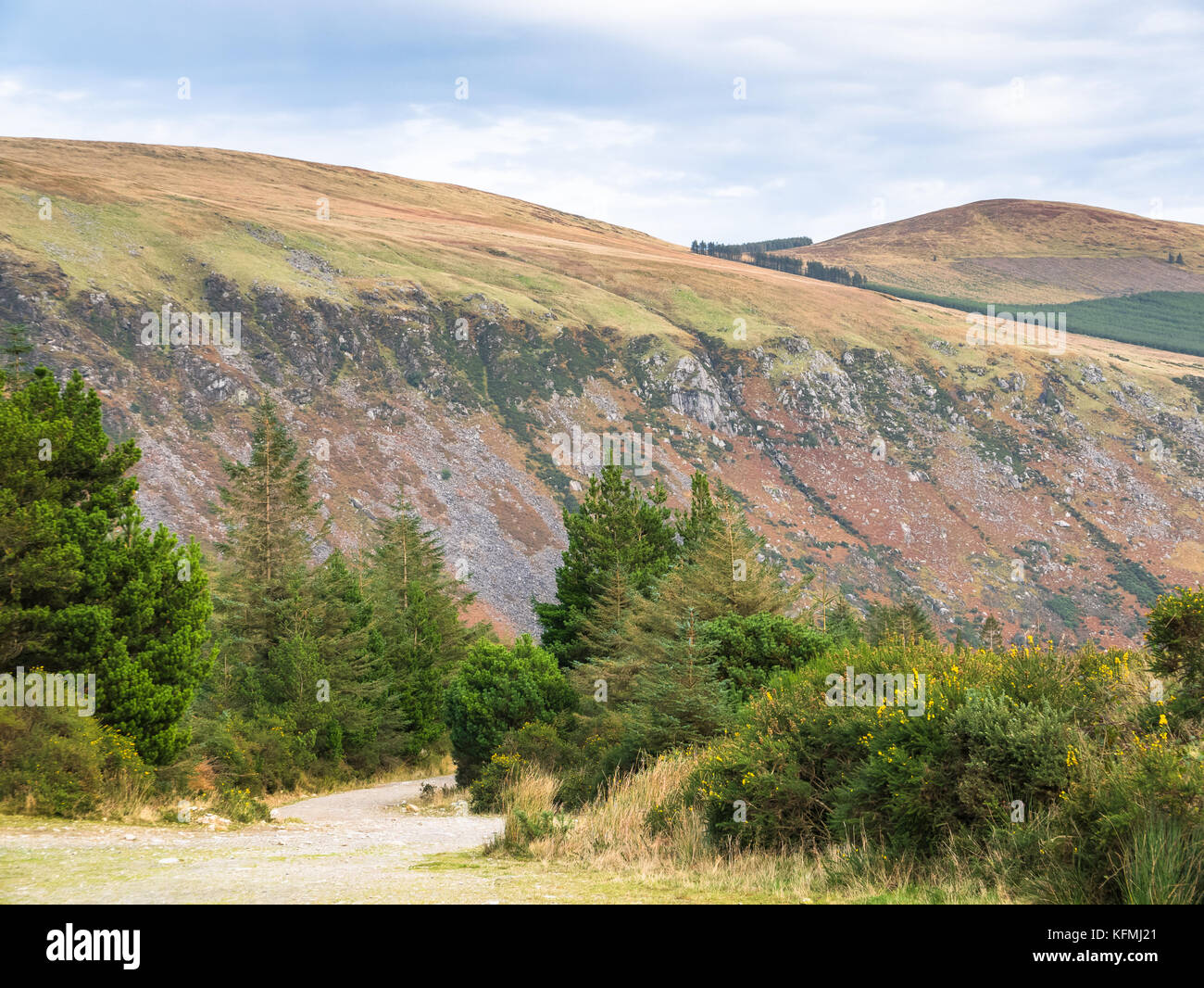 Landscape of Wicklow Mountains in autunm colors Stock Photo